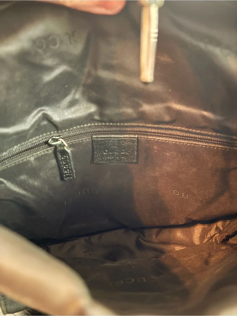 Vintage Rare Archival Gucci Black Nylon Flat Foldover Jackie Bag - Tom Ford Era